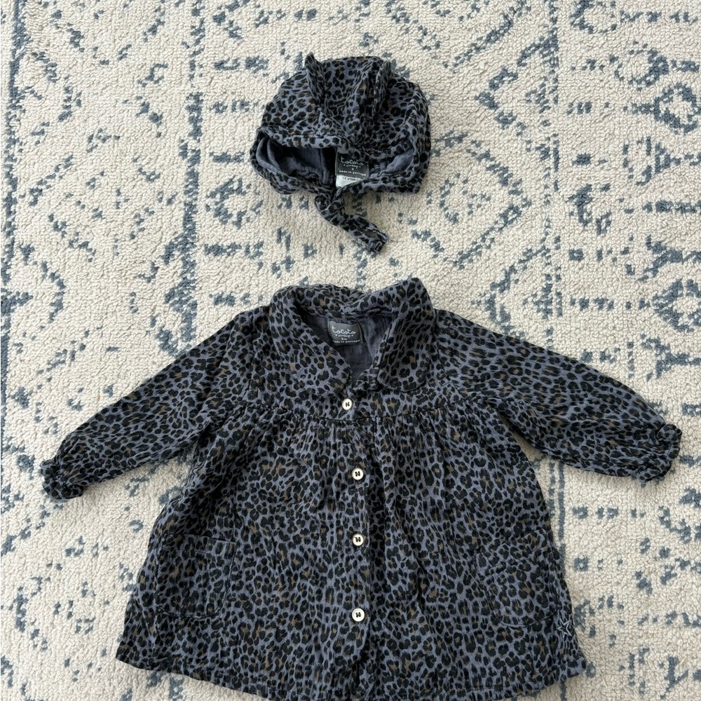 Tocoto vintage dress with matching bonnet